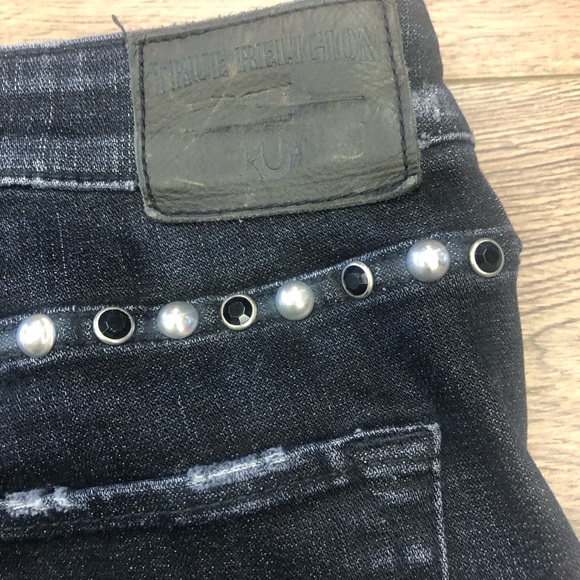 TRU RELIGION HALLE STUDDED SKINNY JEANS IN SIZE 25 - Picture 12 of 12